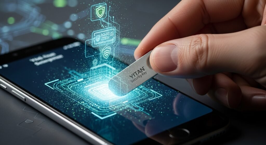 스마트폰과 물리 보안 키를 결합하여 테더 지갑에 접속하는 이중 보안 과정